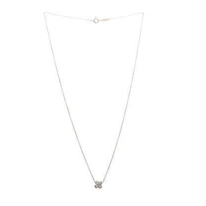 Tiffany 18K Yellow Gold Diamond Flower Pendant Necklace 3 of 6
