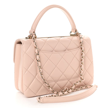 Chanel Lambskin Quilted Small Trendy CC Dual Handle Flap Bag Light Beige 2 of 9