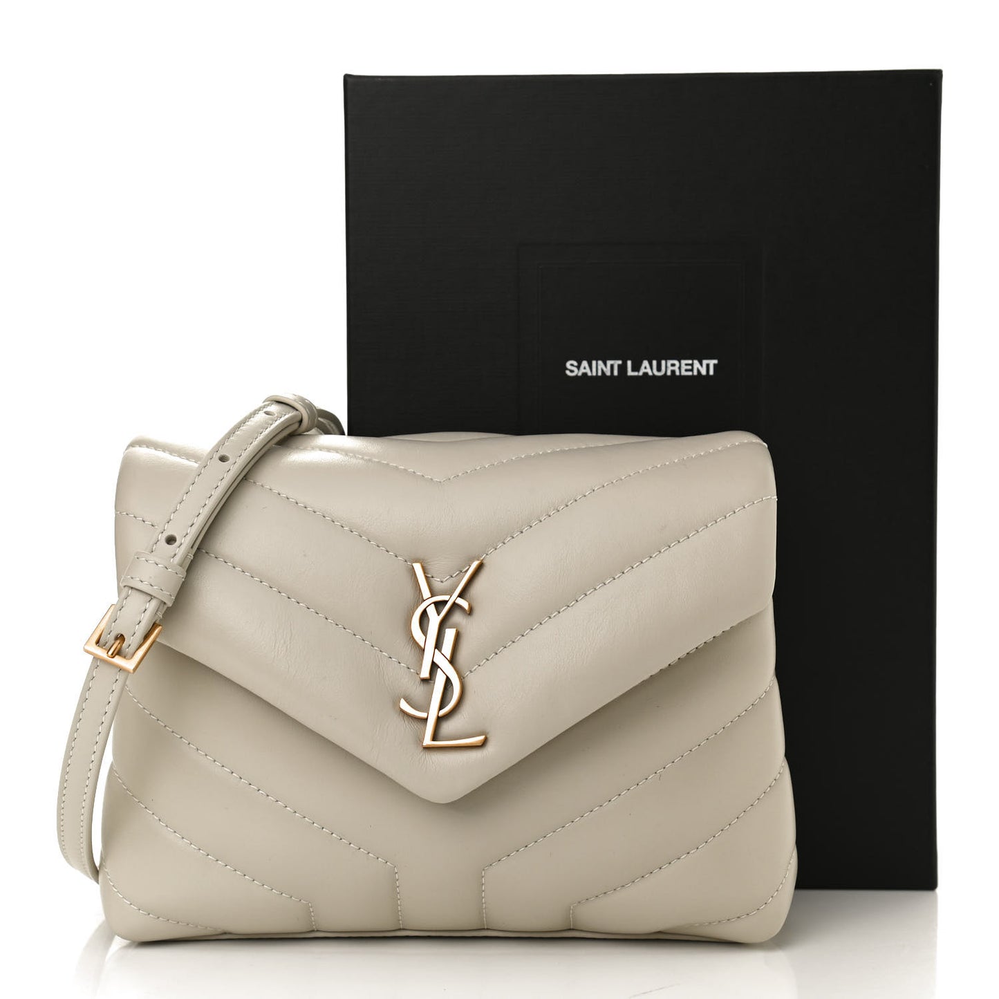 Calfskin Y Quilted Monogram Toy Loulou Crossbody Bag Crema Soft