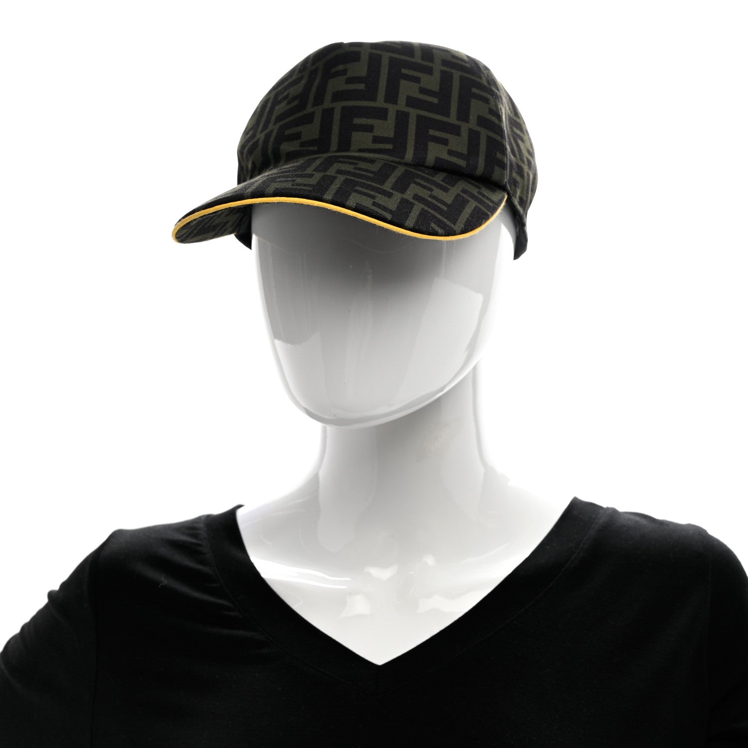 Fendi Canvas FF Reloaded Baseball Hat Tobacco Yellow 2 of 11
