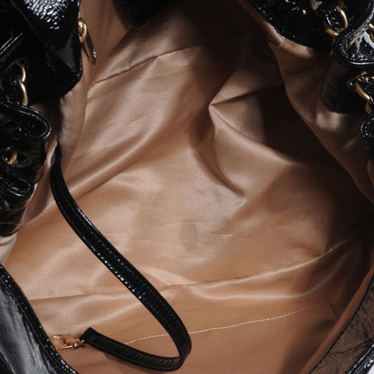 Chanel Vinyl Rock and Chain Large Flap Black 5 of 7