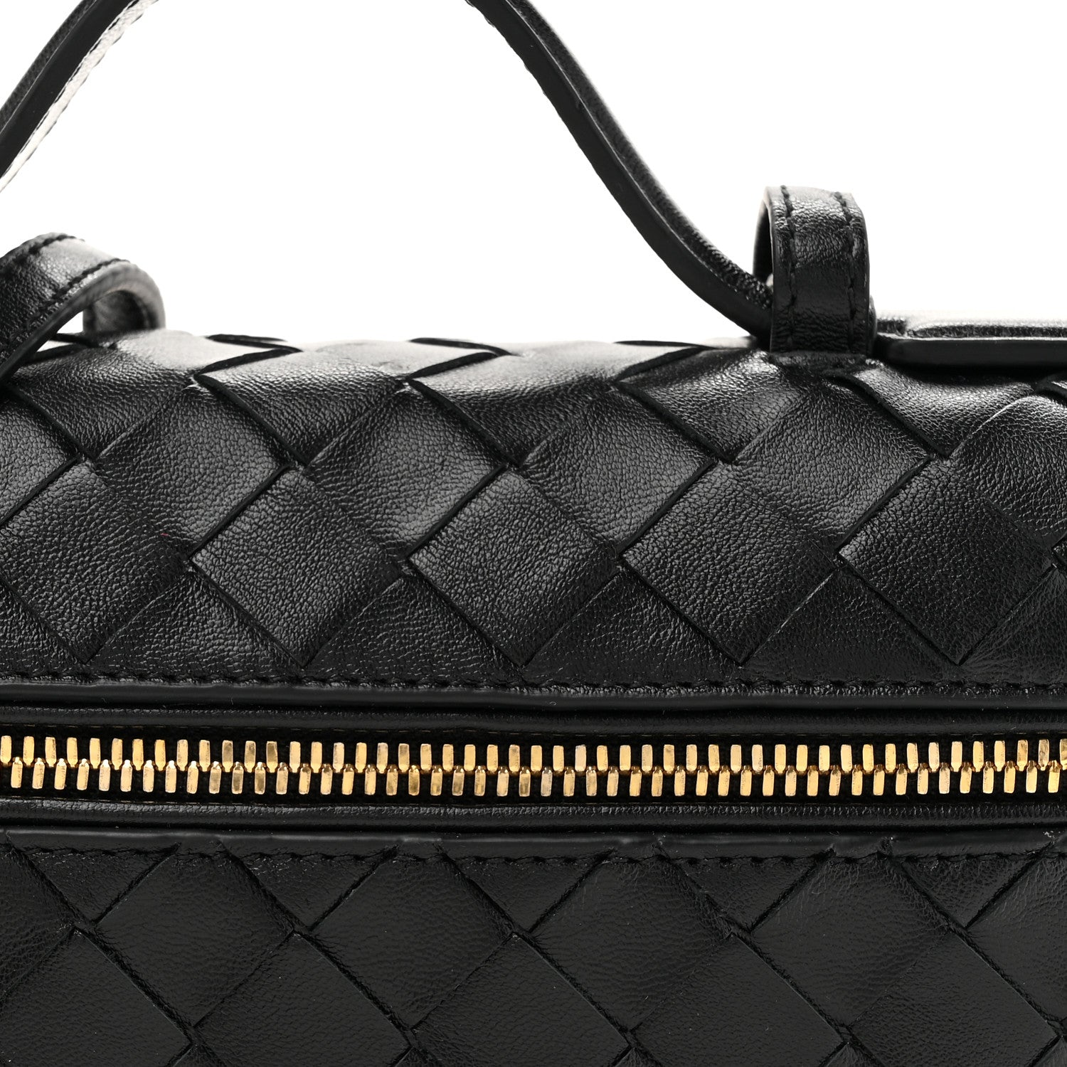 Bottega Veneta Calfskin Intrecciato Bang Bang Vanity Case Black 7 of 9
