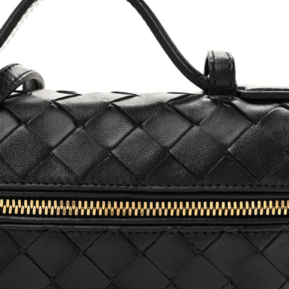 Bottega Veneta Calfskin Intrecciato Bang Bang Vanity Case Black 7 of 9