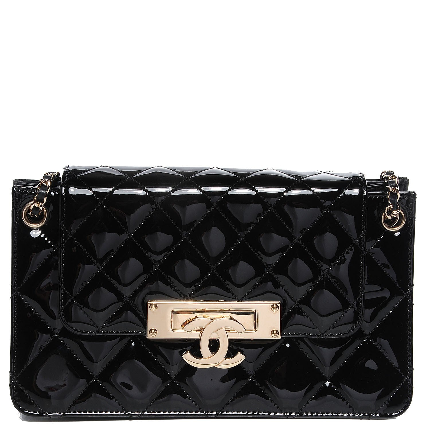 Chanel Patent Golden Class Accordion Flap Bag Black 1 of 8