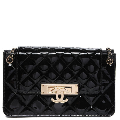 Chanel Patent Golden Class Accordion Flap Bag Black 1 of 8