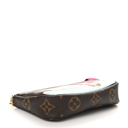 Louis Vuitton Monogram 2022 Christmas Animation Seoul Mini Pochette Accessories Fuchsia 3 of 8