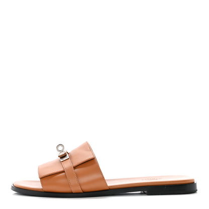 Hermes Calfskin Giulia Sandals 40.5 Naturel 1 of 16