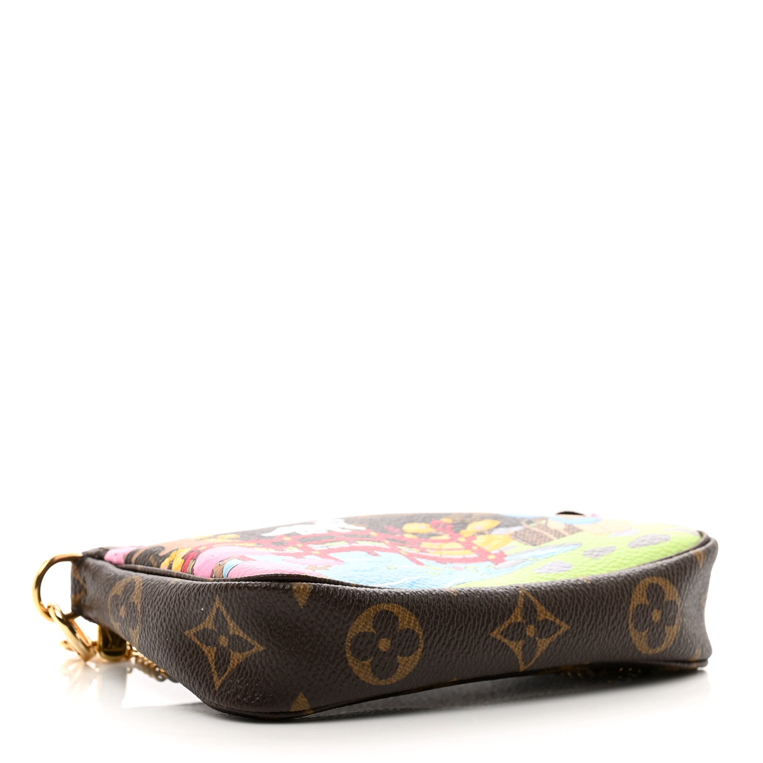 Louis Vuitton Monogram 2021 Christmas Animation Japanese Garden Mini Pochette Accessories Wisteria Pink 4 of 8