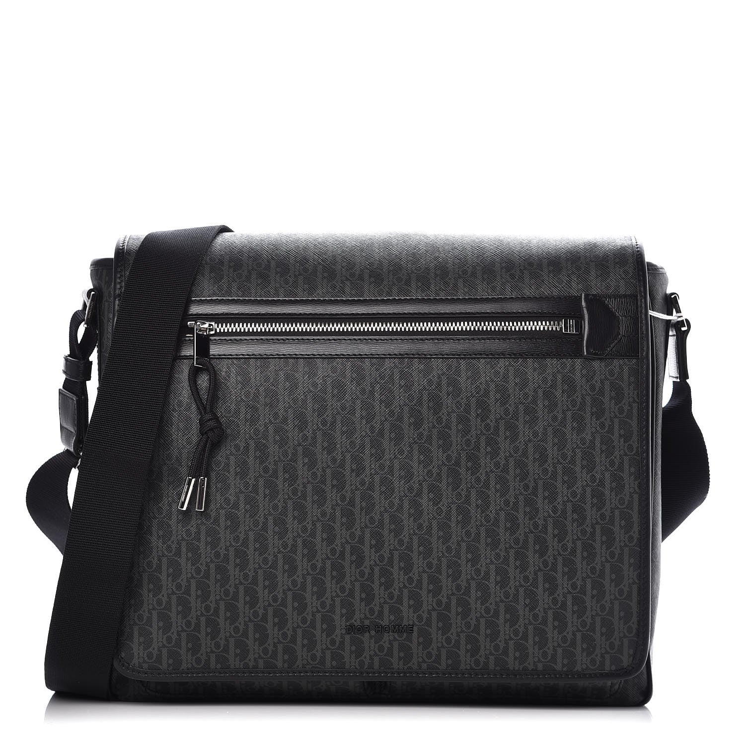 Christian Dior HOMME Monogram Coated Canvas Messenger Grise 1 of 9