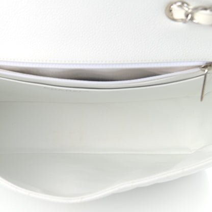 Chanel Caviar Quilted Jumbo Single Flap White 5 of 9
