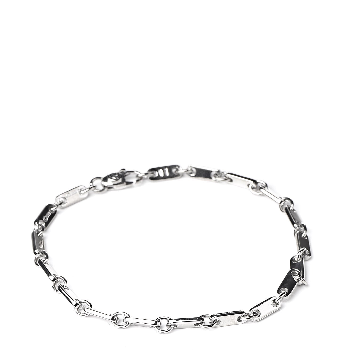 Cartier 18K White Gold 3.5mm Fidelity Link Bracelet 1 of 6