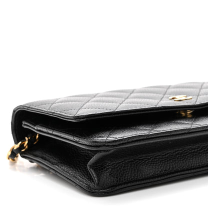 Chanel Caviar Quilted Wallet on Chain WOC Black 10 of 11