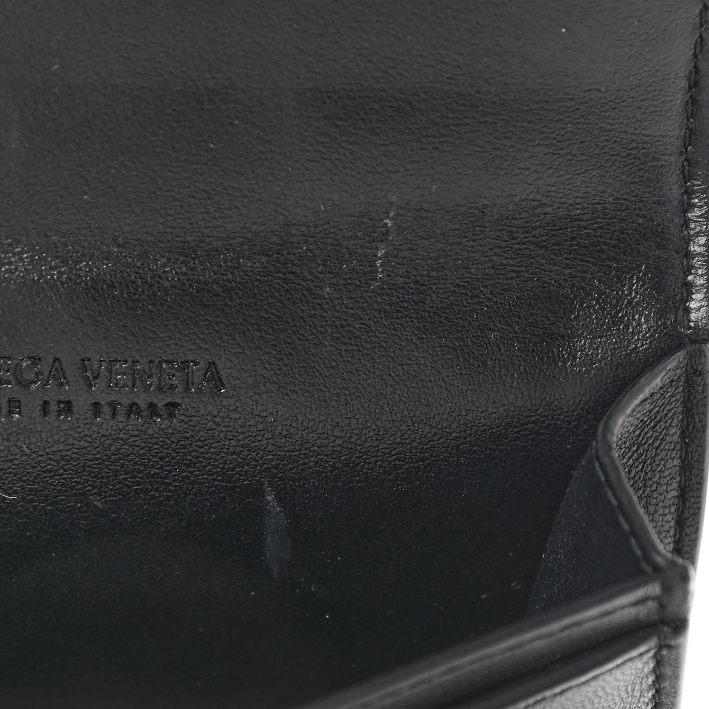 Nappa Maxi Intrecciato Card Holder Wallet Black