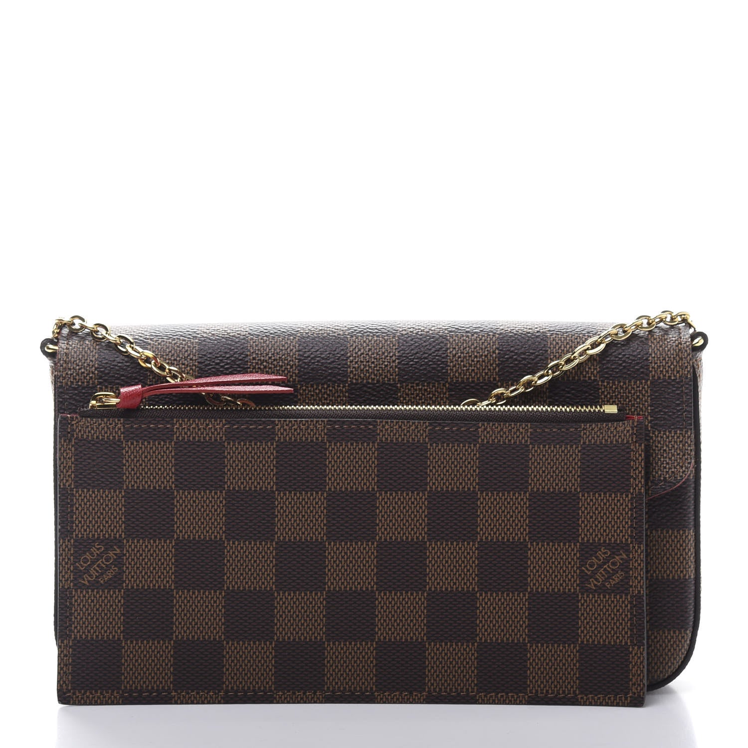 Louis Vuitton Damier Ebene Pochette Felicie Chain Wallet 11 of 14