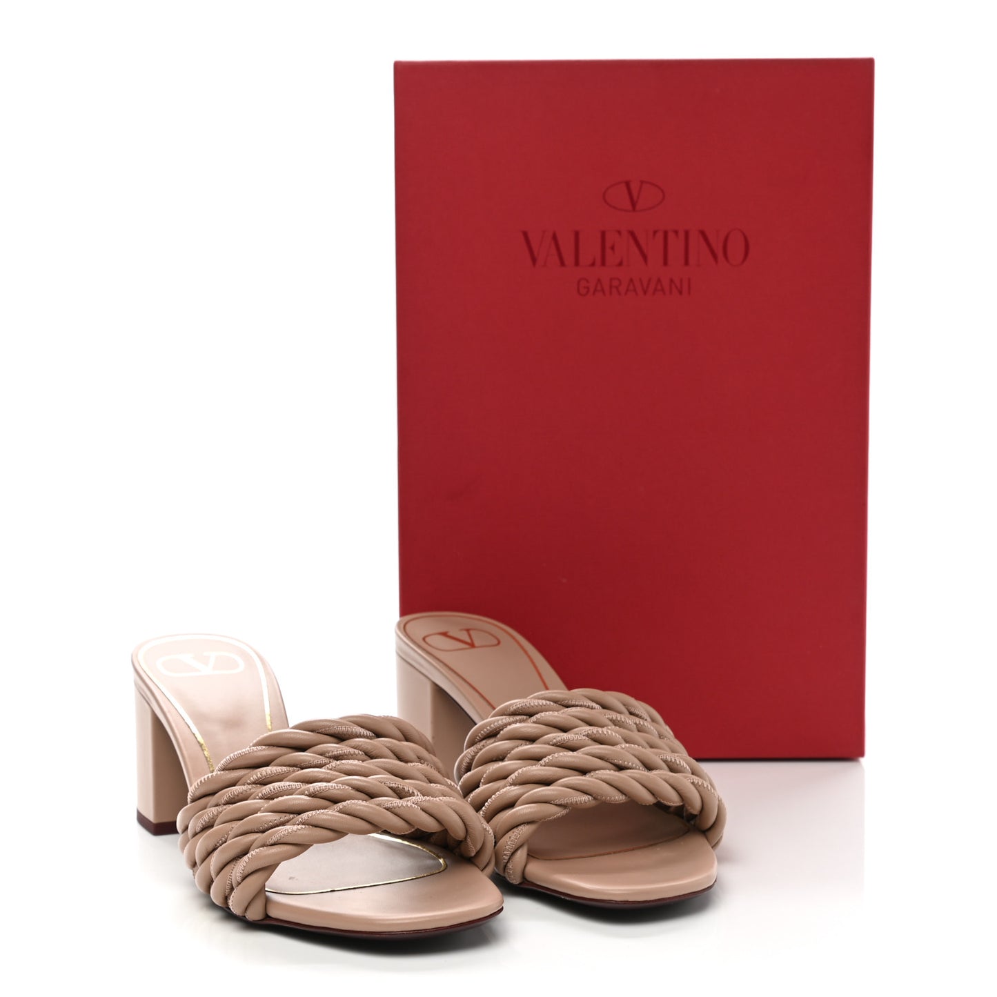 Nappa Rope 60mm Slide Sandals 38.5 Rose Cannelle