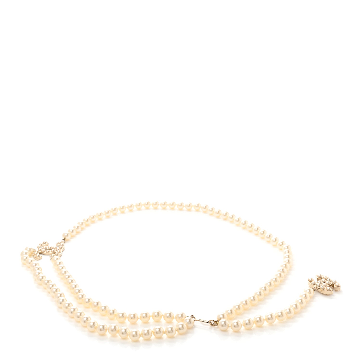 Chanel Pearl CC Double Strand Belt Gold 2 of 5
