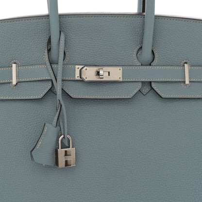 Hermes Togo Birkin 35 Bleu Lin 8 of 15