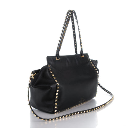 Valentino Garavani Vitello Medium Rockstud Tote Black 3 of 11