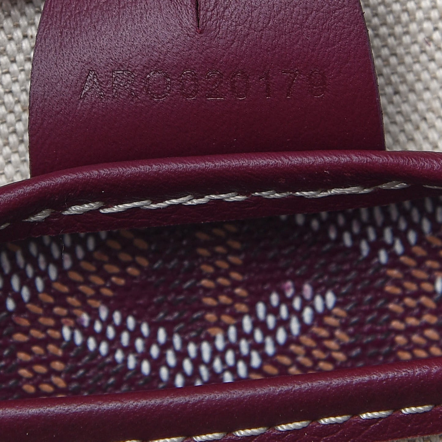 Goyardine Artois MM Burgundy