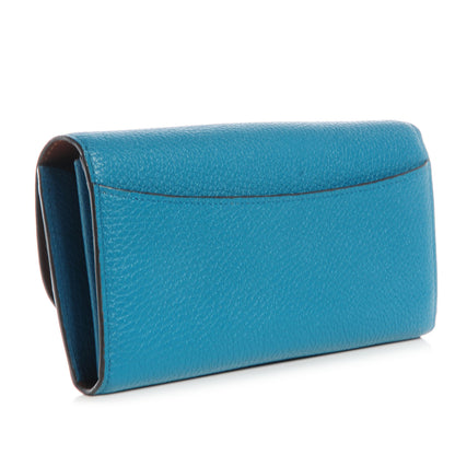 Louis Vuitton Taurillon Vivienne LV Long Wallet Bleu Canard 3 of 11