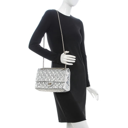 Chanel Metallic Striped Calfskin 2.55 Reissue 226 Flap Silver 2 of 7