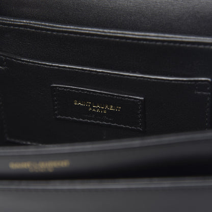 Saint Laurent Box Calfskin Monogram Medium Solferino Satchel Black 6 of 11