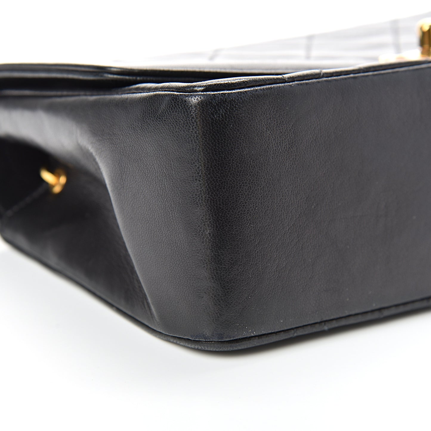 Lambskin Quilted Small Single Flap Black