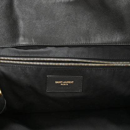 Saint Laurent Lambskin Quilted Maxi Icare Shopping Tote Black 6 of 11