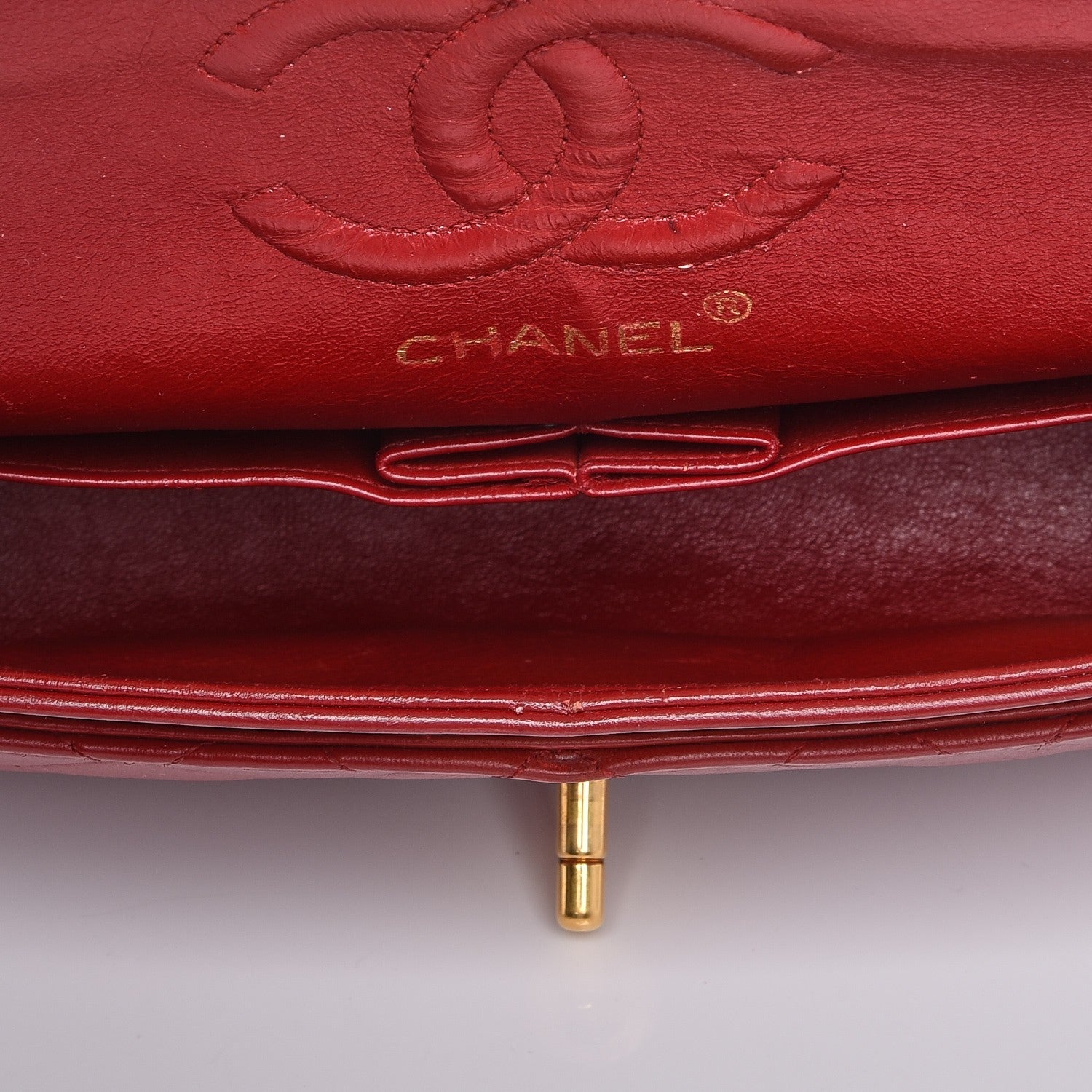 Chanel Lambskin Quilted Small Double Flap Red 5 of 7