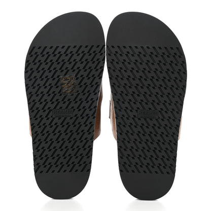 Hermes Calfskin Womens Chypre Sandals 37 Naturel 5 of 9