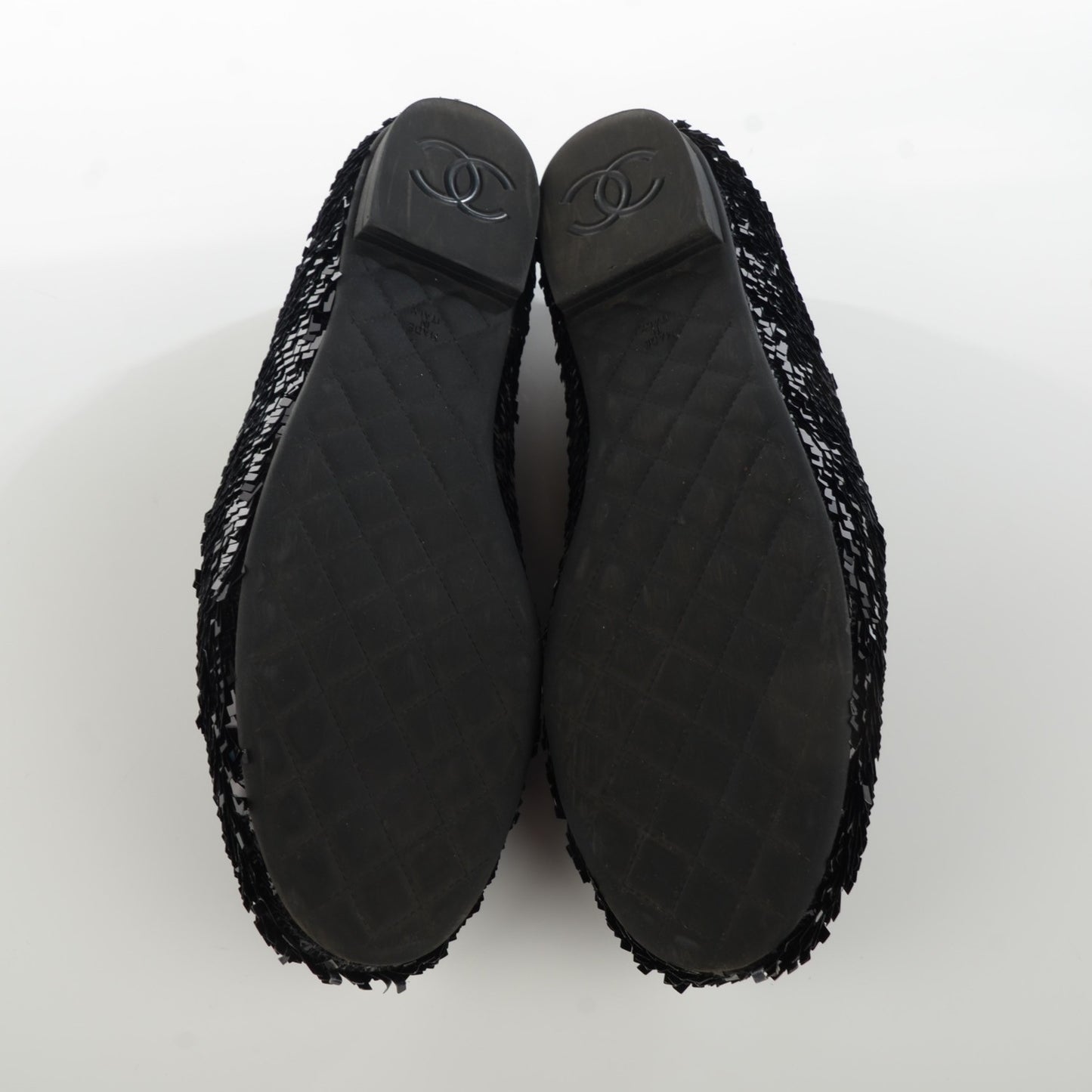 Sequin CC Loafers 36.5 Black