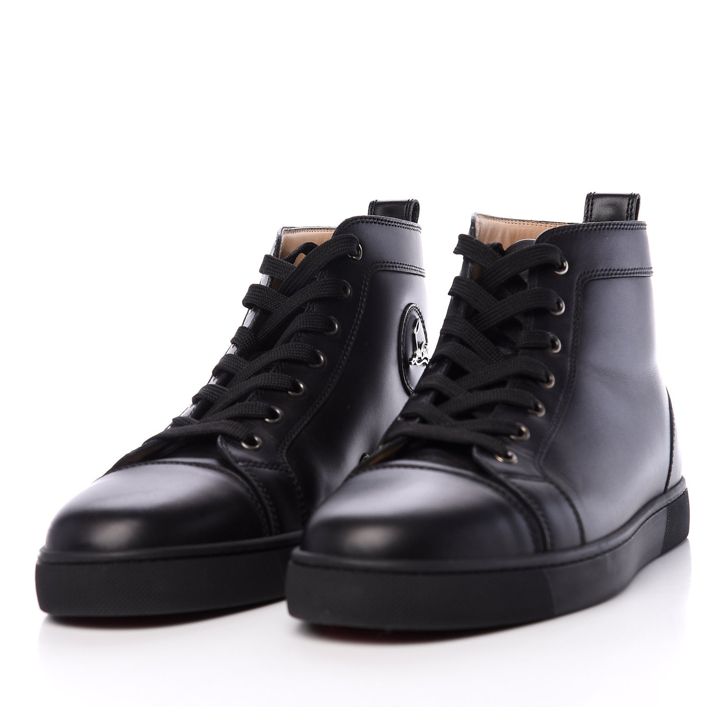 Calfskin Mens Louis Flat Sneakers 41.5 Black