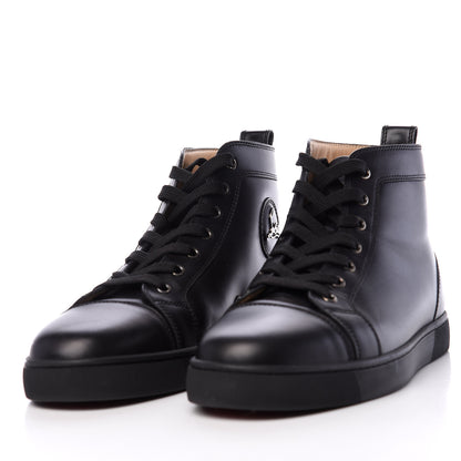 Christian Louboutin Calfskin Mens Louis Flat Sneakers 41.5 Black 2 of 9