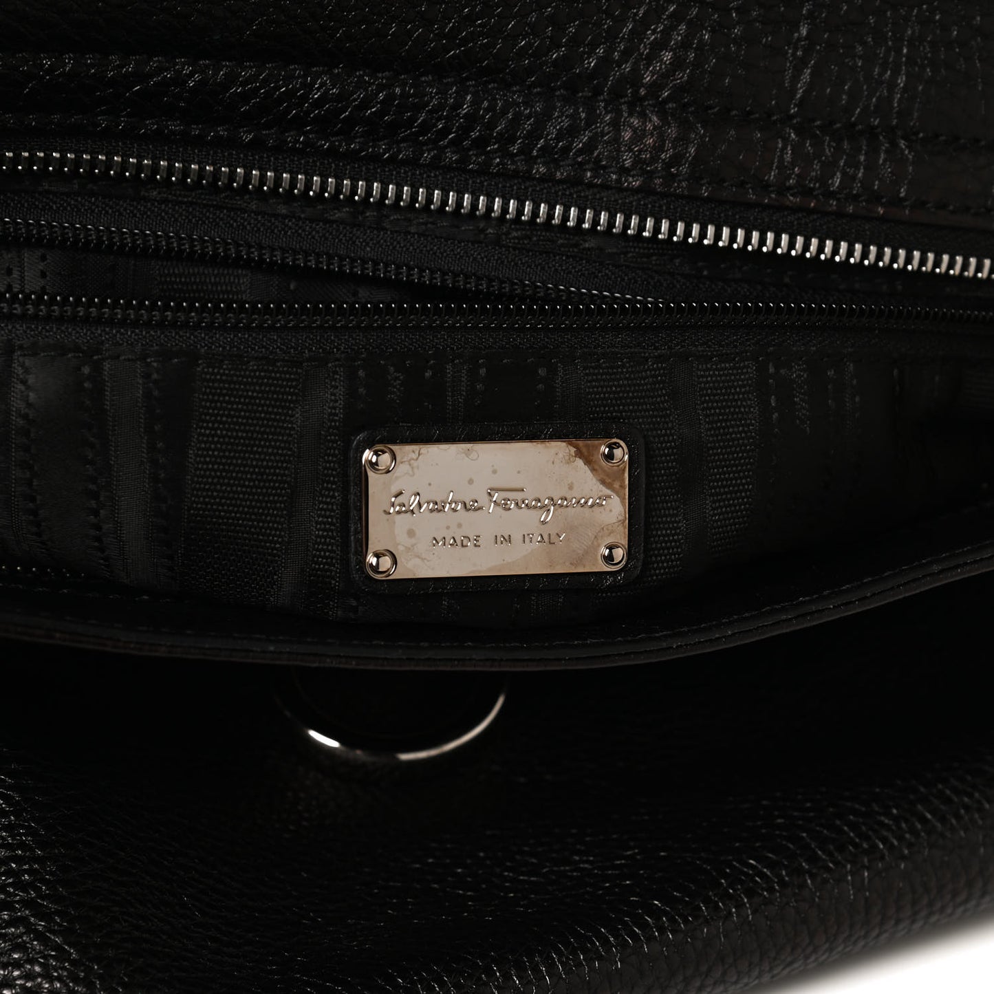 Calfskin Sofia Gancini Satchel Black