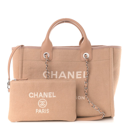 Chanel Mixed Fibers Small Deauville Tote Beige 1 of 12