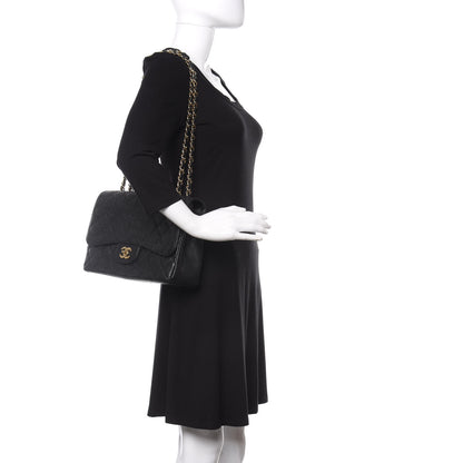 Chanel Caviar Quilted Jumbo Single Flap Black 2 of 11