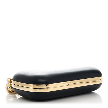 Alexander McQueen Lambskin Knuckle Box Chain Link Clutch Black 4 of 10