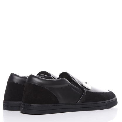 Fendi Vitello Monster Eyes Mens Slip On Sneakers 6 Black 4 of 8