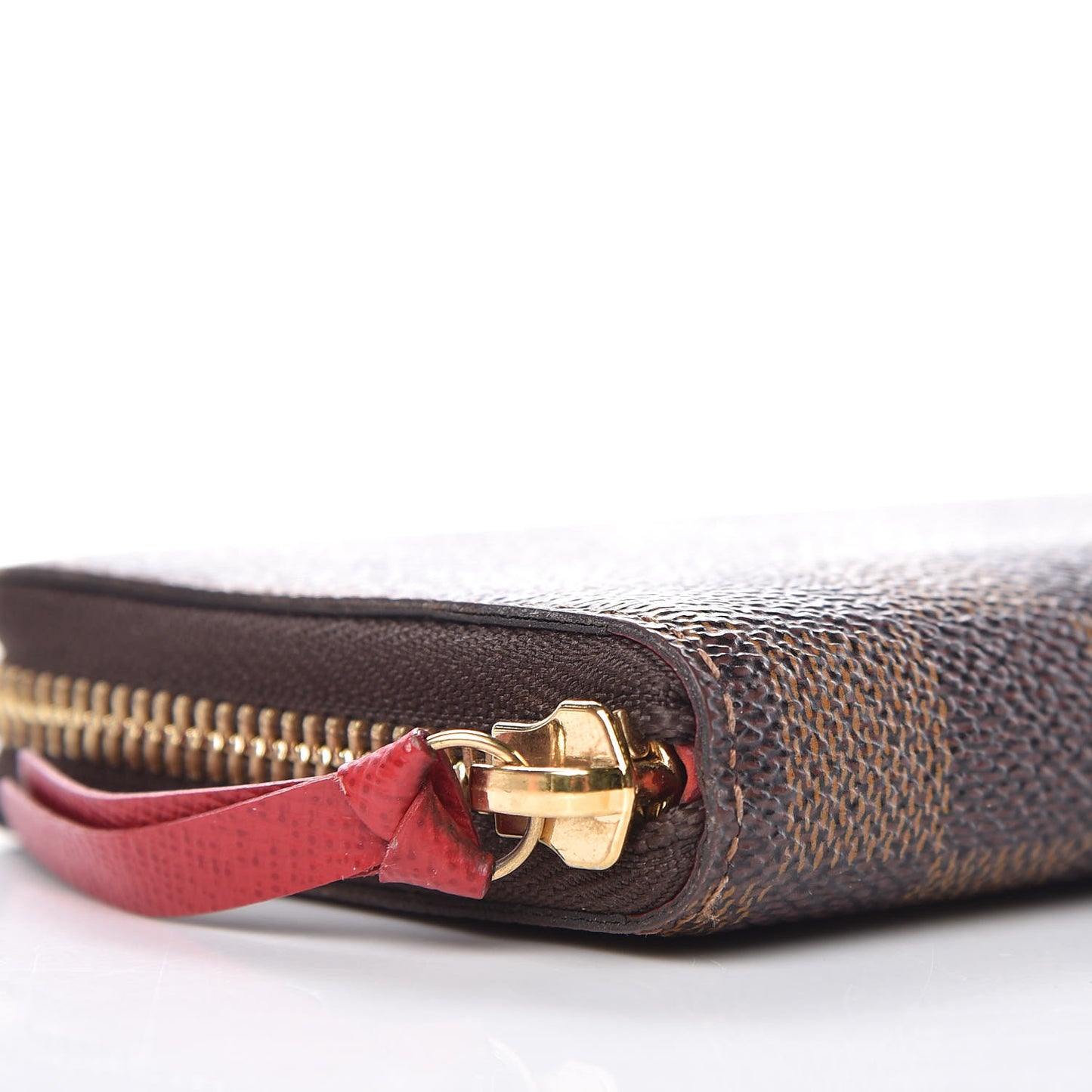 Damier Ebene Clemence Wallet Cherry