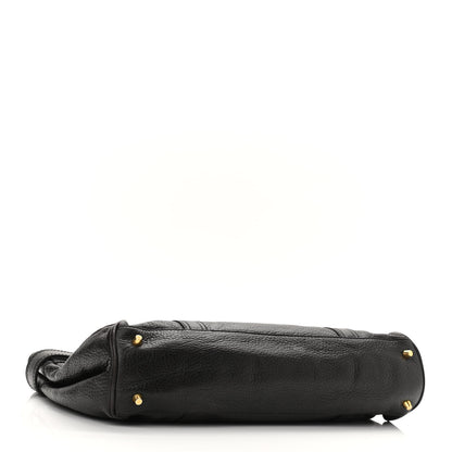 Burberry Calfskin Buckle Tote Dark Brown 4 of 13