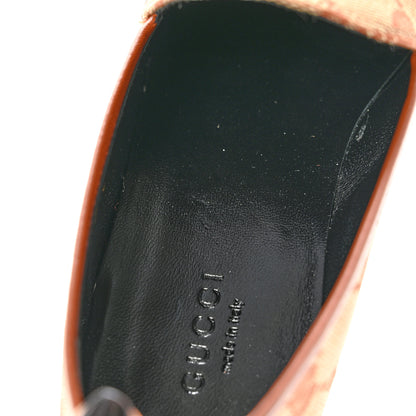 Gucci Canvas GG Monogram Horsebit Womens Jordaan Loafers 36 Beige Ruggine 9 of 9