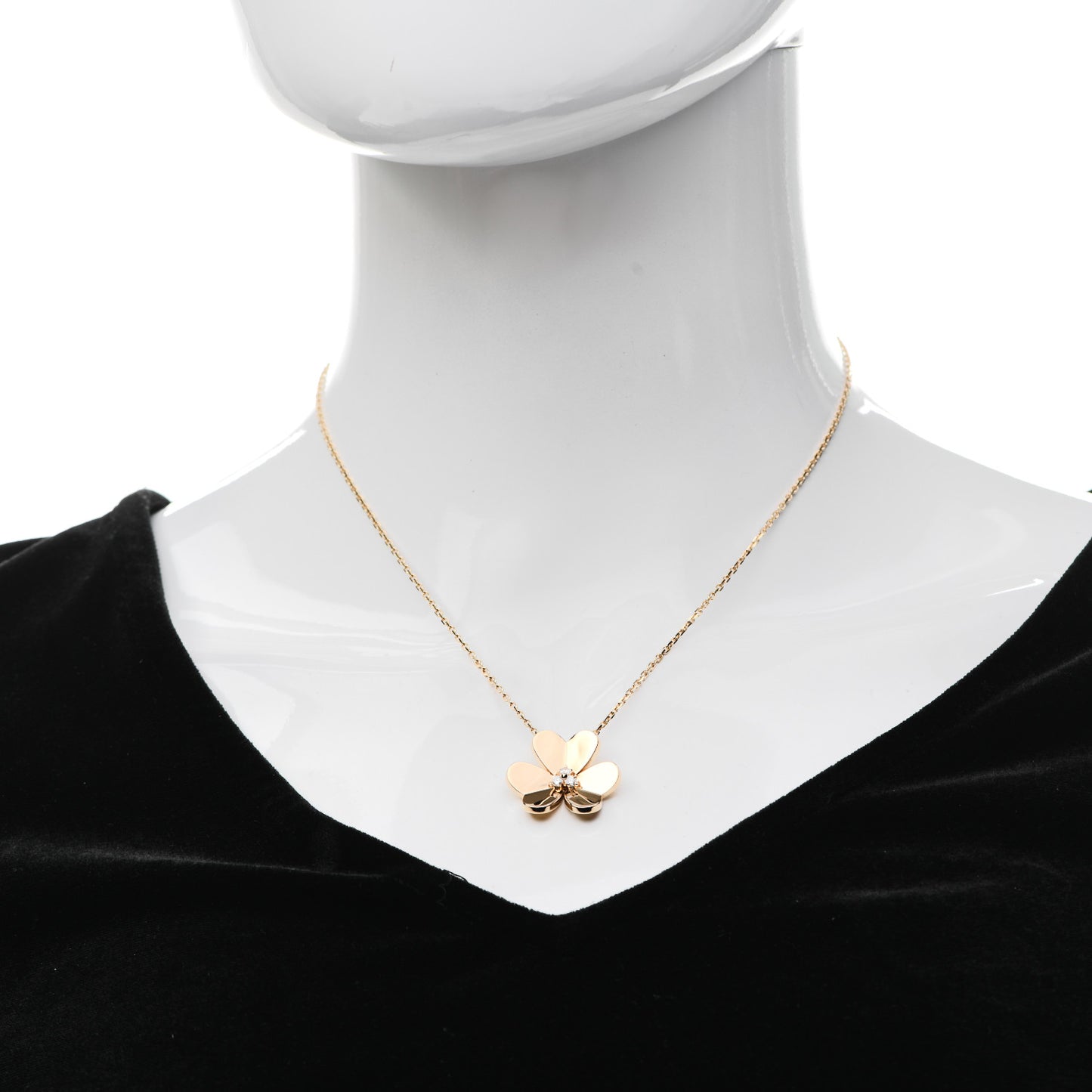 18K Yellow Gold Diamond Large Frivole Pendant Necklace