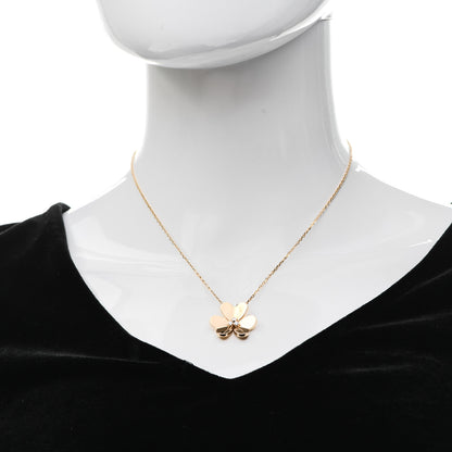 Van Cleef & Arpels 18K Yellow Gold Diamond Large Frivole Pendant Necklace 2 of 6