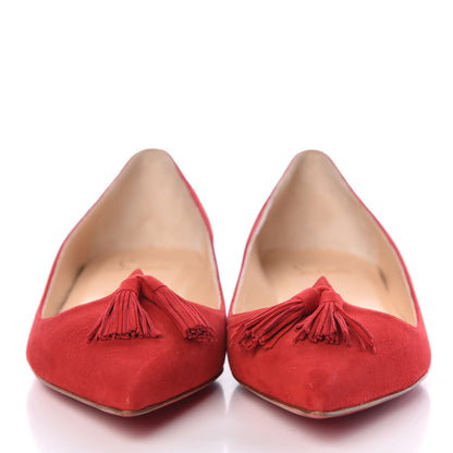 Christian Louboutin Veau Velours Gwalior Flats 39 Red 2 of 7
