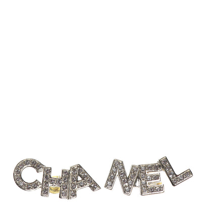 Chanel Crystal Pearl Signature Stud Earrings Gold 1 of 4