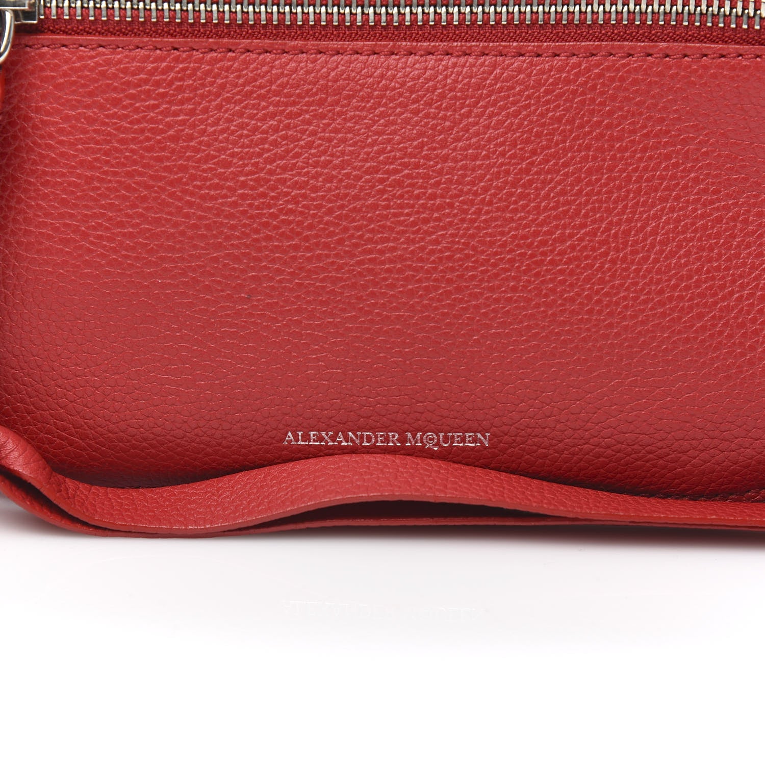 Alexander McQueen Calfskin Skull Camera Shoulder Bag Red 9 of 9