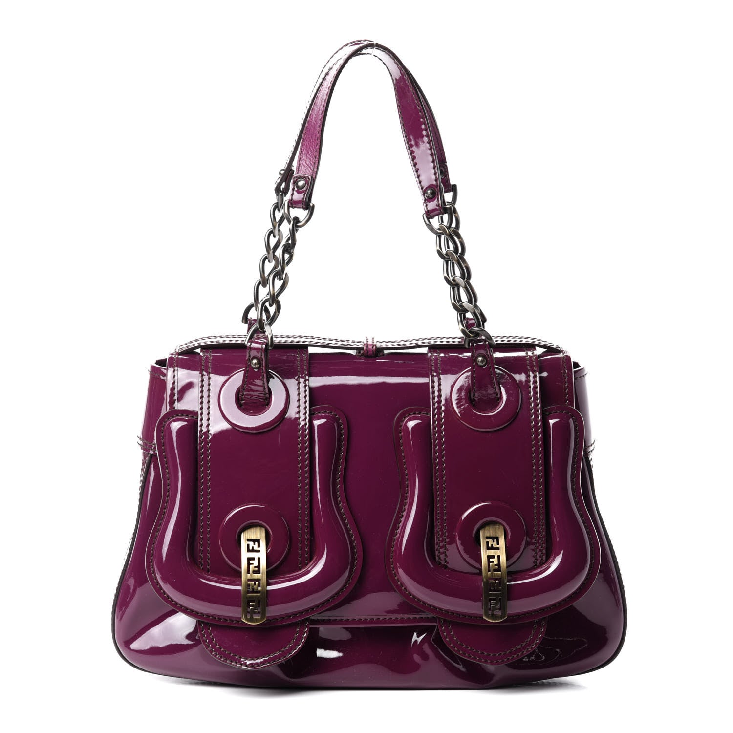 Fendi Patent B Bag Purple 1 of 11