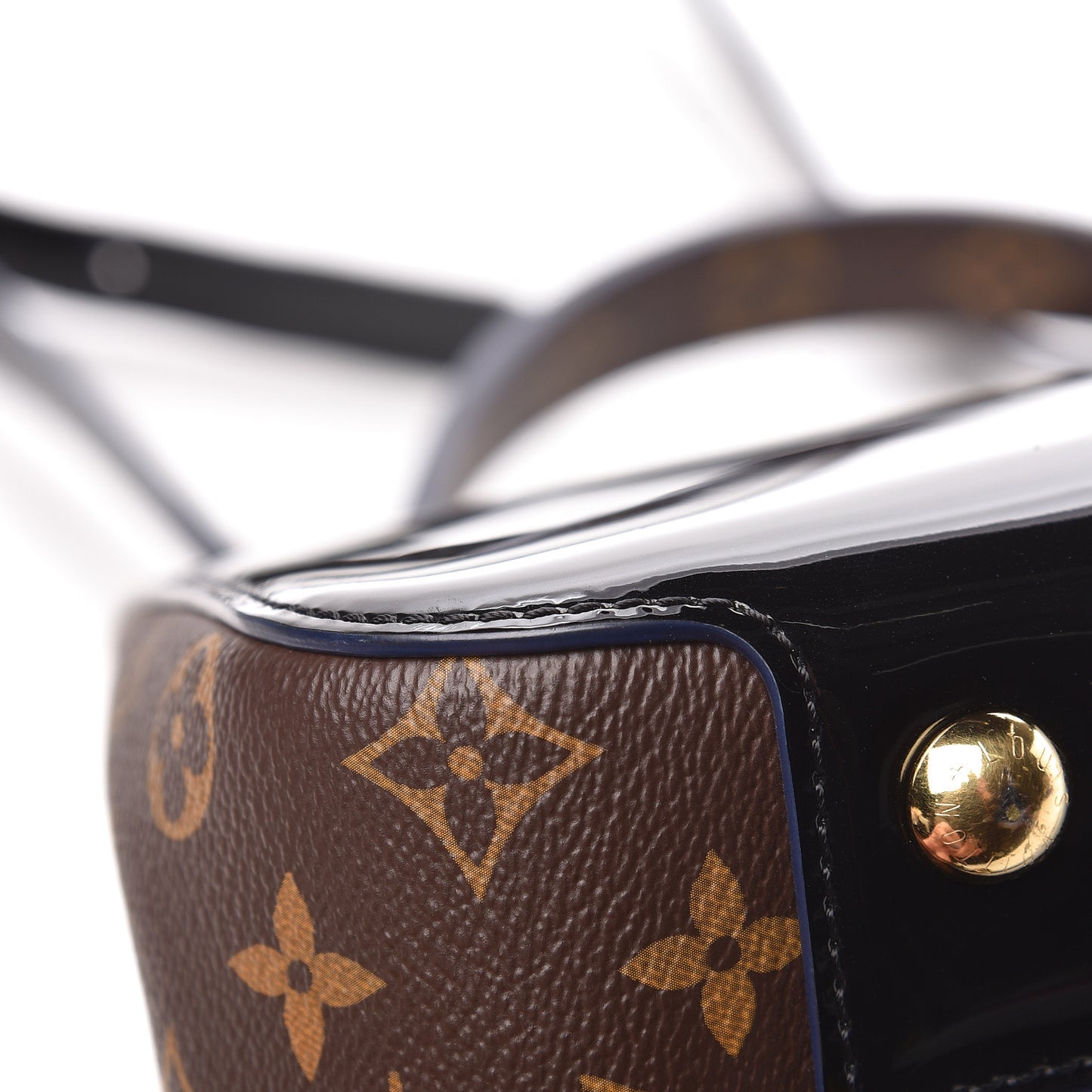 Patent Calfskin Monogram Cherrywood PM Black