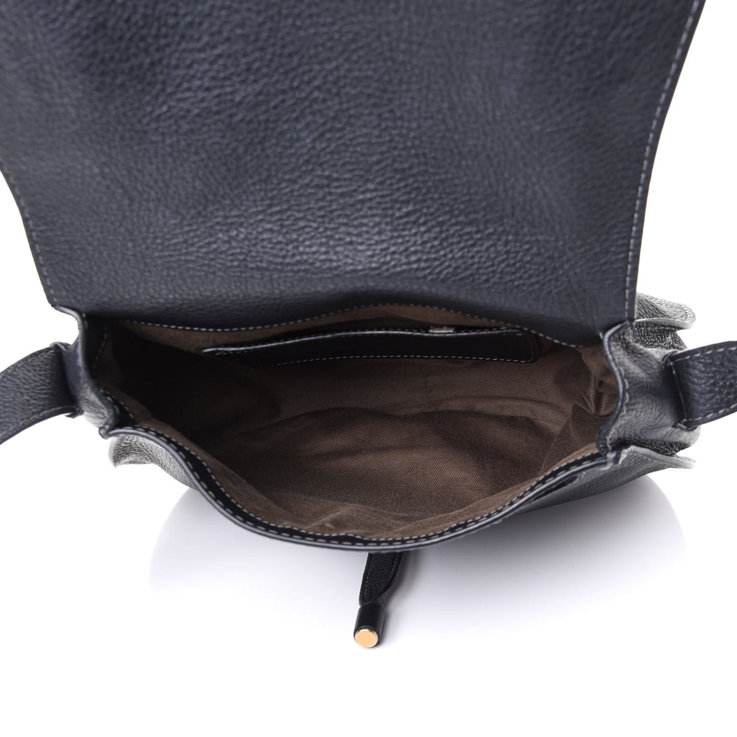 Calfskin Medium Marcie Round Crossbody Bag Black