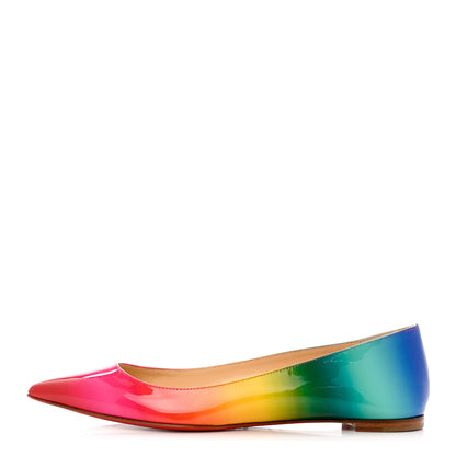 Christian Louboutin Patent Rainbow Ballalla Flats 39 Multicolor 1 of 11